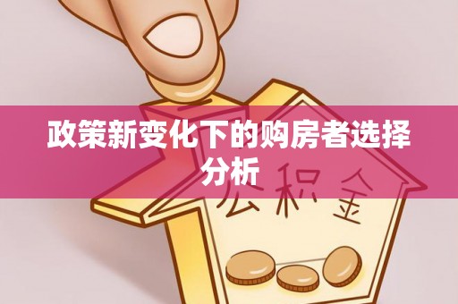吴起政策新变化下的购房者选择分析
